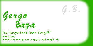 gergo baza business card